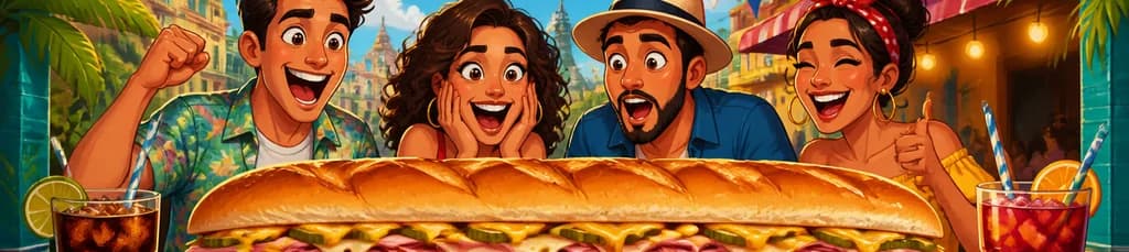Enfréntate al Sandwichón Cubano XXL