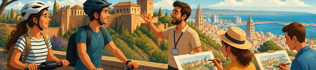 Recorrido por la historia de Málaga en Segway o ebike con taller de acuarela