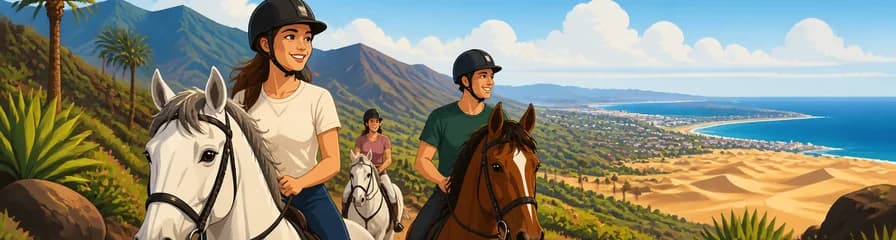 Un paseo a caballo inolvidable de una hora en Gran Canaria