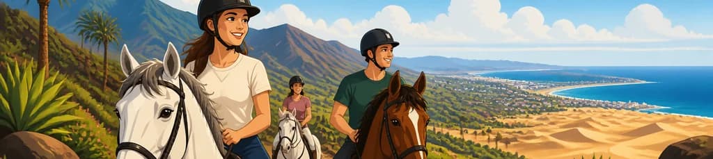 Un paseo a caballo inolvidable de una hora en Gran Canaria