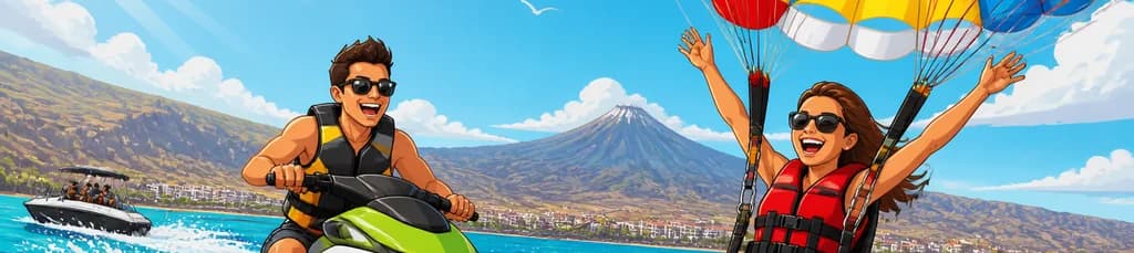 Oferta combinada de deportes acuáticos: moto acuática y paravelismo