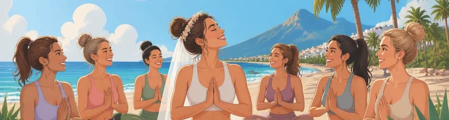 Experiencia privada de Yoga o Pilates para despedidas de soltera en la playa de Marbella