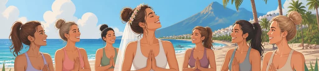 Experiencia privada de Yoga o Pilates para despedidas de soltera en la playa de Marbella