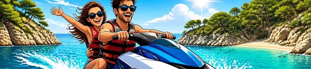 Emocionante aventura en moto acuática a Cala Salada de 30 minutos