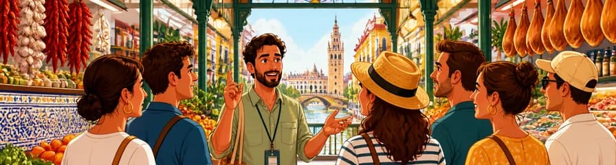Recorrido a pie con guía local por el mercado de Triana en Sevilla