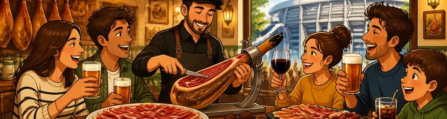 Experiencia gastronómica grupal: Jamón de Bellota y Cervezas en La Zahurda del Bernabéu