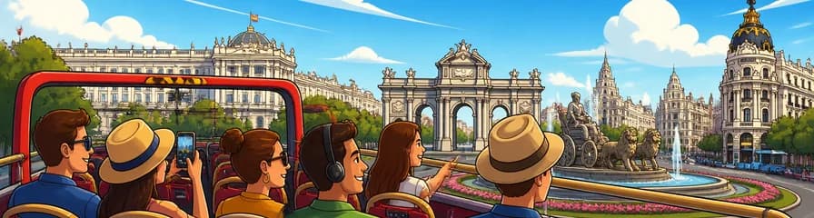 Recorrido panorámico ininterrumpido en autobús por los lugares emblemáticos de Madrid