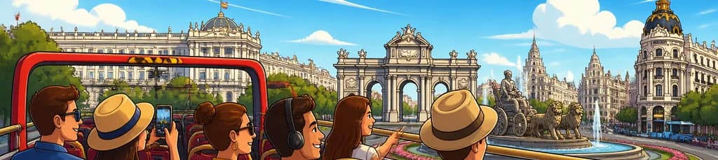 Recorrido panorámico ininterrumpido en autobús por los lugares emblemáticos de Madrid