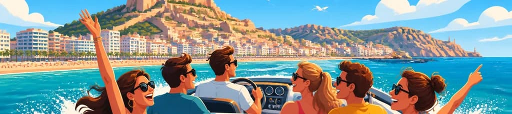 Recorrido en lancha rápida de dos horas y media por la Bahía de Alicante