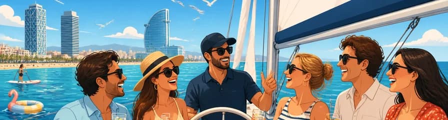 Navegación privada en velero por la costa de Barcelona