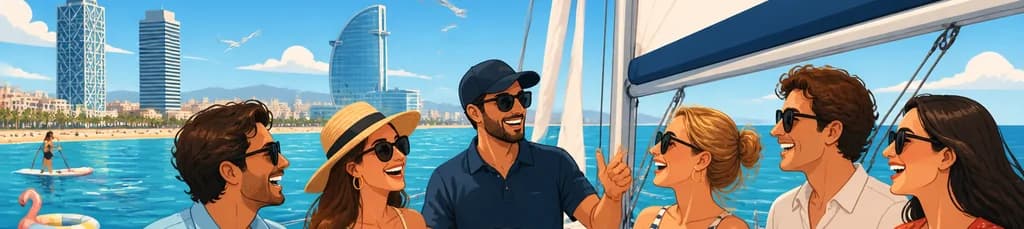 Navegación privada en velero por la costa de Barcelona
