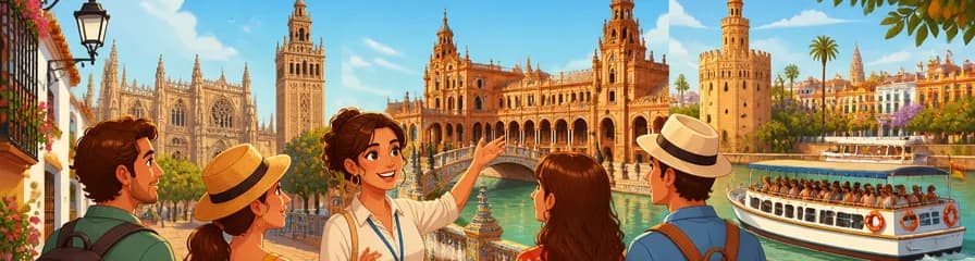 Visita guiada por Sevilla: Catedral, Giralda, Plaza de España y crucero fluvial