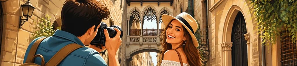 Captura la magia del Barrio Gótico de Barcelona con una sesión de fotos profesional