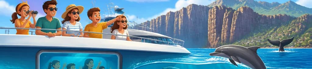 Aventura marina en Tenerife: avistamiento de delfines y ballenas en un catamarán con visión submarina