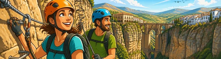 Aventura guiada de Vía Ferrata en el Tajo de Ronda con salida desde Ronda