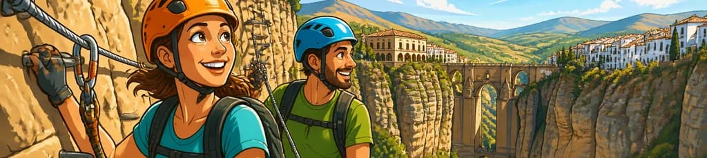 Aventura guiada de Vía Ferrata en el Tajo de Ronda con salida desde Ronda