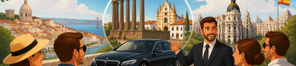 Traslado privado de lujo entre Lisboa y Madrid por carretera