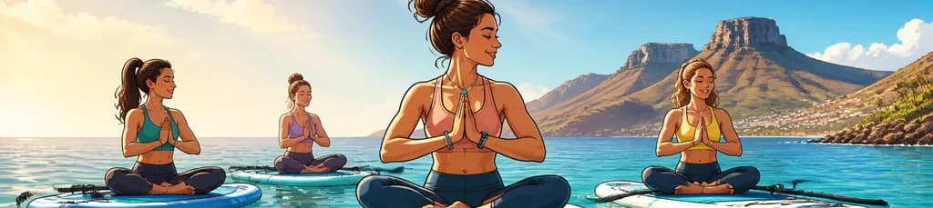 Sesión íntima de SUP Yoga para grupos reducidos en Gran Canaria