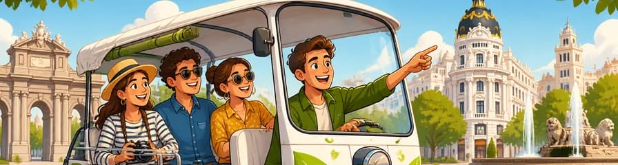 Recorrido privado de una hora en Eco Tuk por Madrid: Una vivencia singular y entretenida