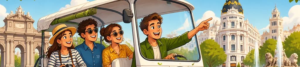 Recorrido privado de una hora en Eco Tuk por Madrid: Una vivencia singular y entretenida