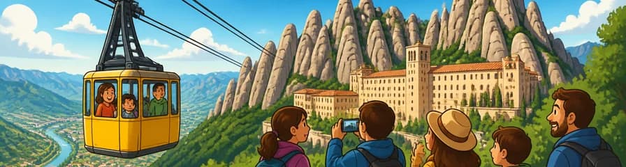 Viaje de ida y vuelta en el Teleférico de Montserrat