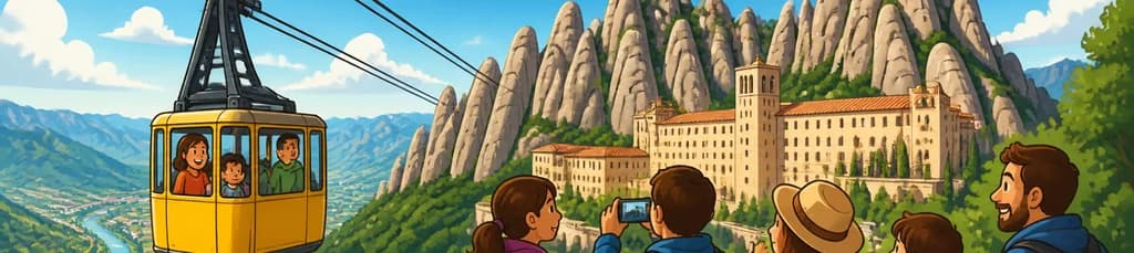 Viaje de ida y vuelta en el Teleférico de Montserrat