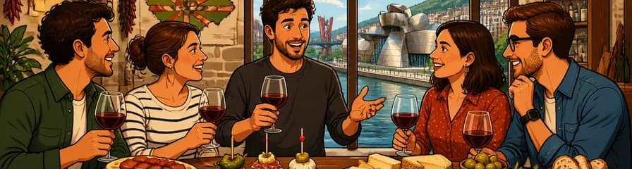 Experiencia de Cata de Vinos y Sabores Auténticos de Bilbao y el País Vasco en Grupo Reducido