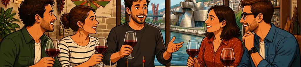Experiencia de Cata de Vinos y Sabores Auténticos de Bilbao y el País Vasco en Grupo Reducido