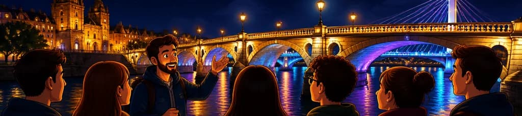 Recorrido Guiado Nocturno por los Puentes Iluminados de Pontevedra