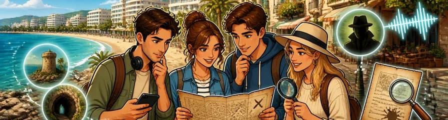 Juego de escape al aire libre y visita autoguiada a pie por Cala Millor, en idioma alemán