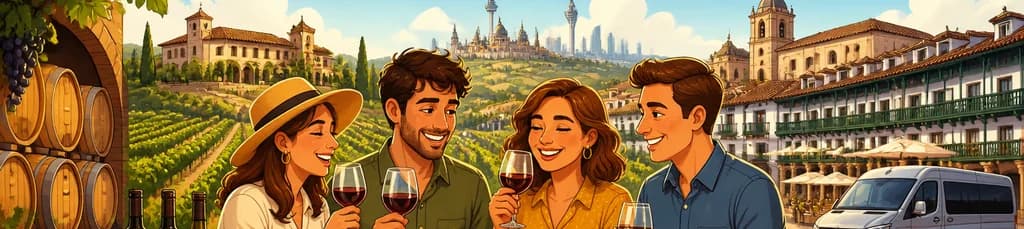 Excursión vinícola de un día desde Madrid con visita a bodegas y Chinchón