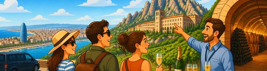 Descubra la Costa de Barcelona: Excursión Privada con Cata de Cava y Visita a Montserrat