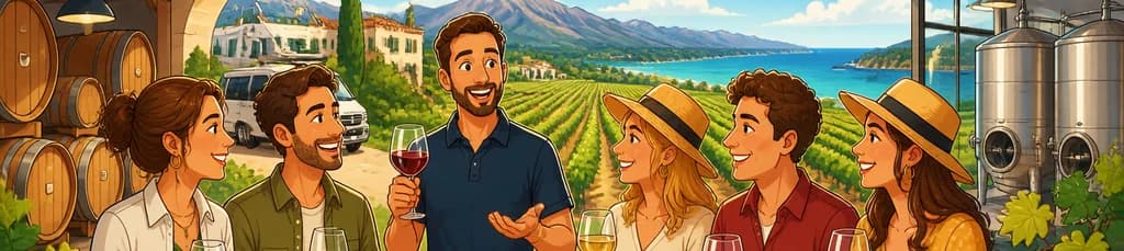 Excursión XL por bodegas de Mallorca con tres catas de vino y recogida en la costa sur