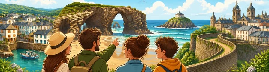Excursión privada a la Playa de las Catedrales y Lugo, con salida desde Santiago