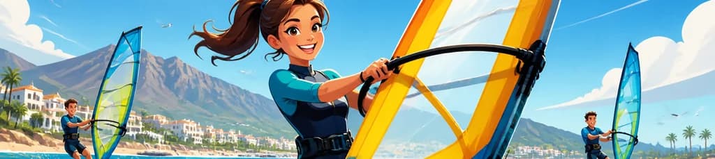Curso de Windsurf Dinámico para Principiantes: Segunda Sesión en la Costa del Sol