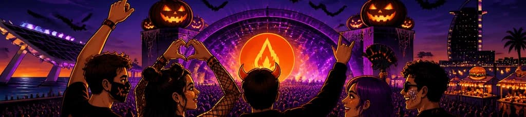 Celebración del tercer aniversario de Fury y Halloween en el Balla Barcelona Festival