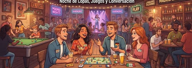 Intercambio de Idiomas Gratuito: Noche de Copas, Juegos y Conversación los Sábados