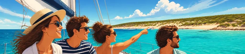 Paseo en velero por la Platja de Migjorn