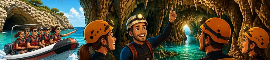 Aventura de Espeleología en la Cova des Coloms de Mallorca, con Traslado en Barco