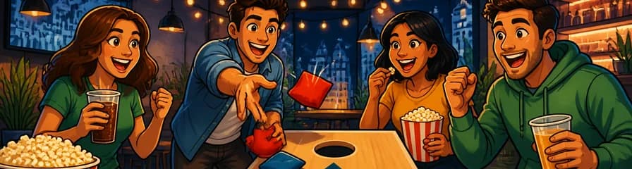 Desafío de Cornhole: puntería, bebida y palomitas por solo 9 €