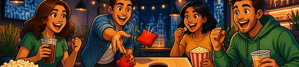 Desafío de Cornhole: puntería, bebida y palomitas por solo 9 €