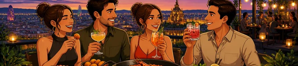 Menú de arroces y cóctel de autor en el rooftop Eleven BCN: una experiencia gastronómica Tablafina