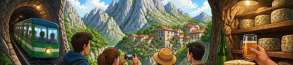 Aventura en Picos de Europa: Bulnes accesible en funicular y visita a una cueva de queso Cabrales