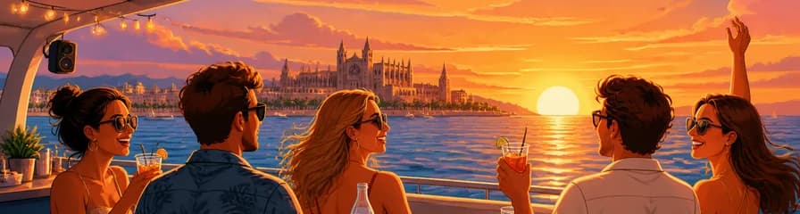 Travesía en barco al atardecer en Mallorca: tour con música y excelente atmósfera