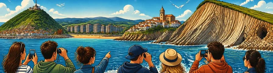Recorrido en barco por la Costa Vasca y el Flysch de Zumaia: Getaria y Zarautz