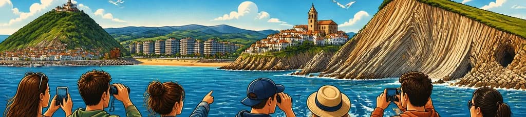 Recorrido en barco por la Costa Vasca y el Flysch de Zumaia: Getaria y Zarautz