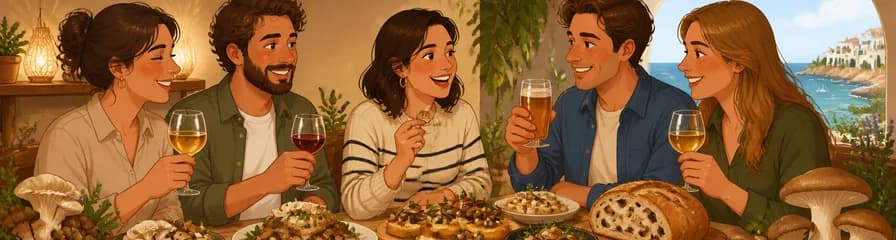 Degustación culinaria de setas cultivadas en Menorca (sin recorrido por el cultivo)