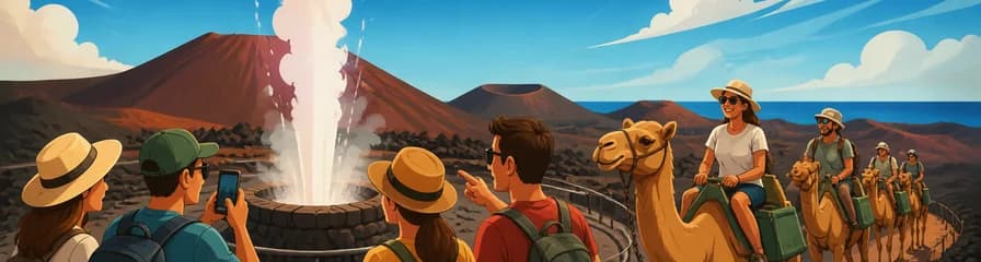 Excursión al sur de Lanzarote: Tour corto con paseo en camello y visita al Parque Nacional de Timanfaya