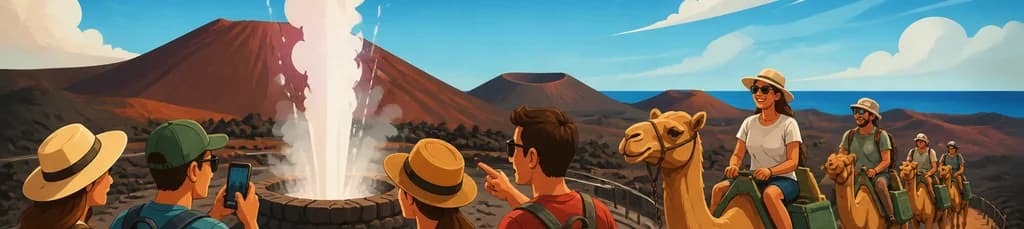 Excursión al sur de Lanzarote: Tour corto con paseo en camello y visita al Parque Nacional de Timanfaya