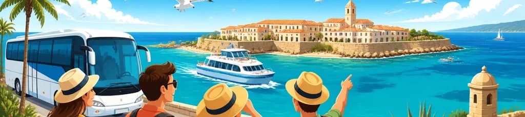 Viaje de un día en autobús a la isla de Tabarca desde Albir y Benidorm